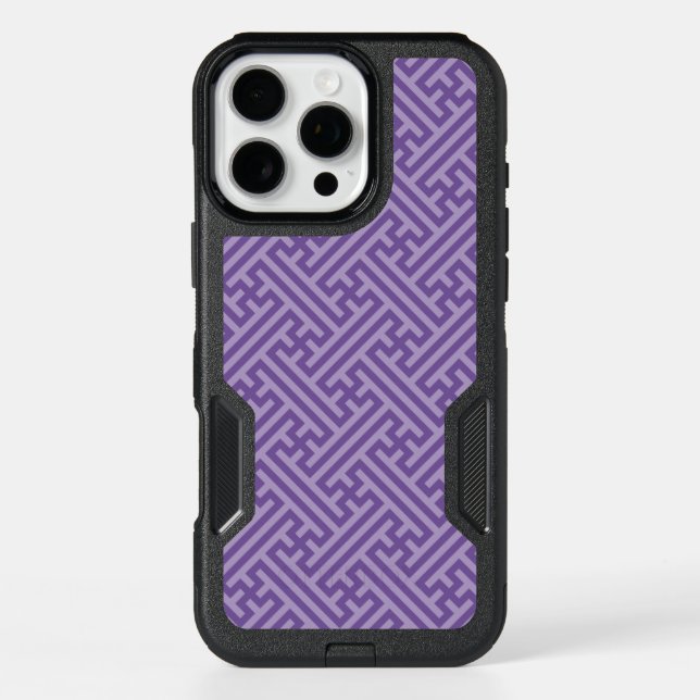 Sayagata pattern, Japanese, Purple and Pink Otterbox iPhone Case (Back)