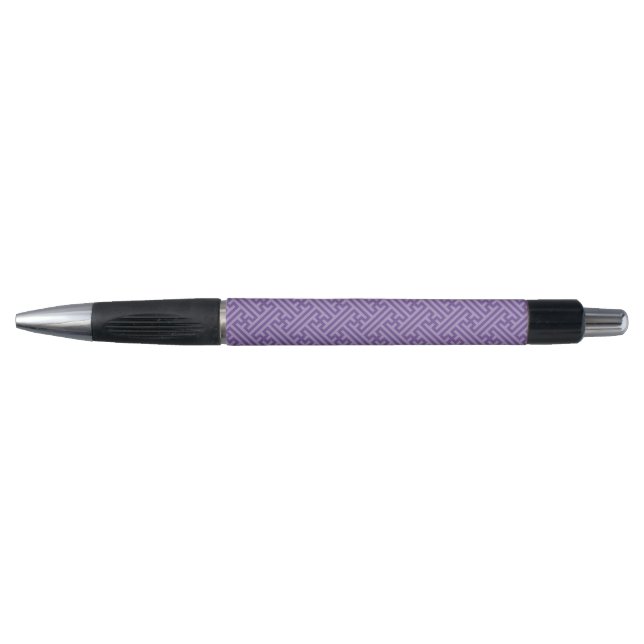 Sayagata pattern, Japanese, Purple and Pink Pen (Front)