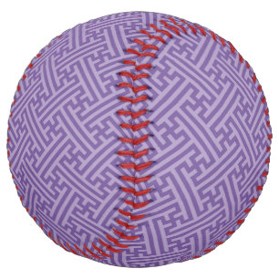 Sayagata pattern, Japanese, Purple and Pink Softball