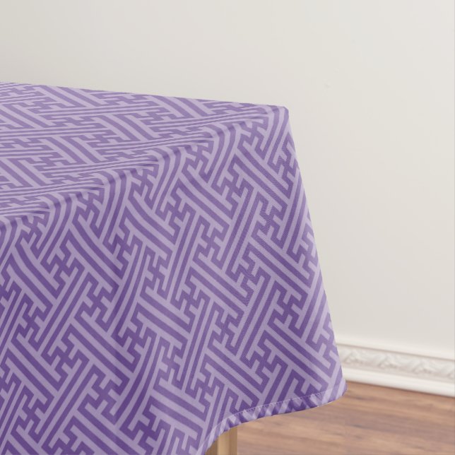 Sayagata pattern, Japanese, Purple and Pink Tablecloth (In Situ)