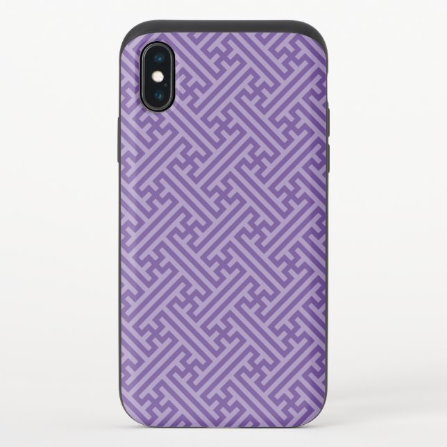 Sayagata pattern, Japanese, Purple and Pink Uncommon iPhone Case (Back)