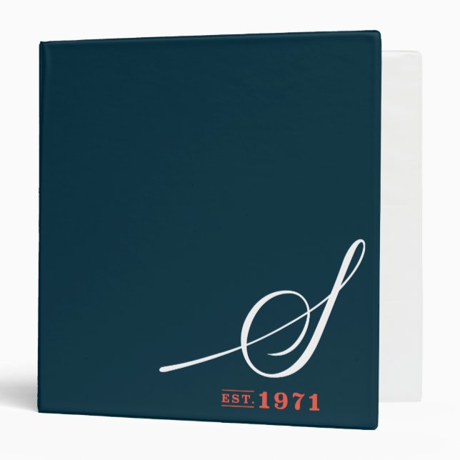 Saybrook Binder - Navy (Front/Inside)