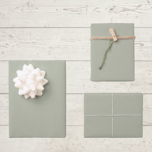 Saybrook Sage Solid Color Wrapping Paper Sheets