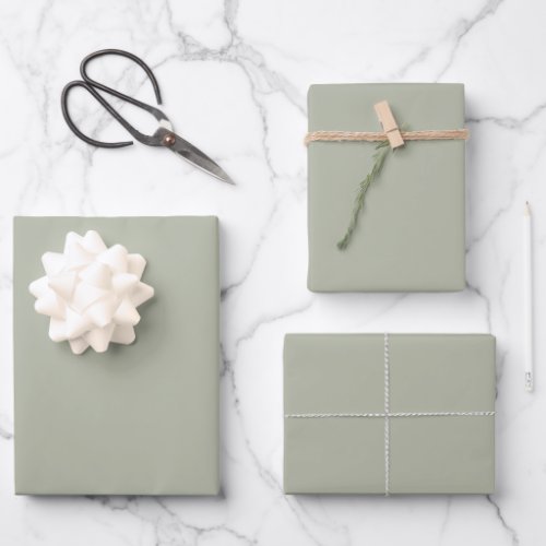 Saybrook Sage Solid Color Wrapping Paper Sheets