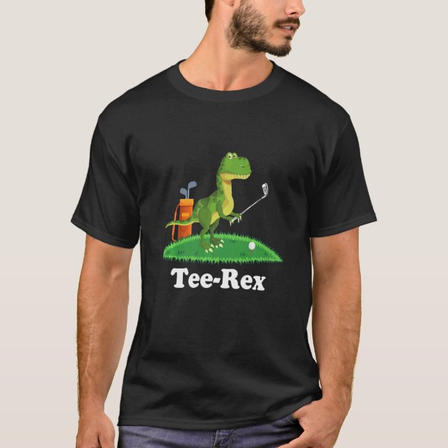 Saying Golfing Golfer Rex Dinosaur Humor for Men T-Shirt (Front)