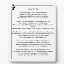 Saying Goodbye 8x10 Tabletop Photo Plaque