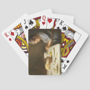 Saying Grace (Boy Praying at the Table) Poker Cards