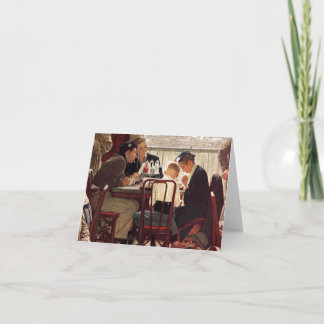 Saying Grace by Norman Rockwell Card