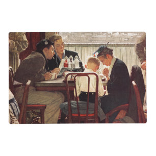 Saying Grace by Norman Rockwell Placemat
