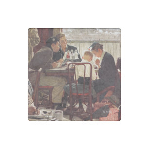 Saying Grace by Norman Rockwell Stone Magnet