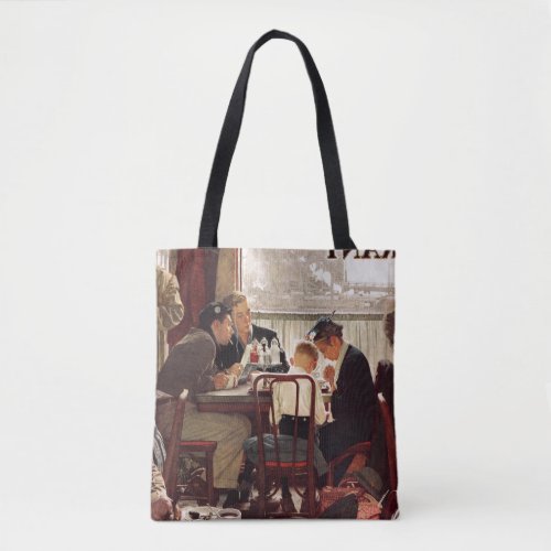 Saying Grace by Norman Rockwell Tote Bag