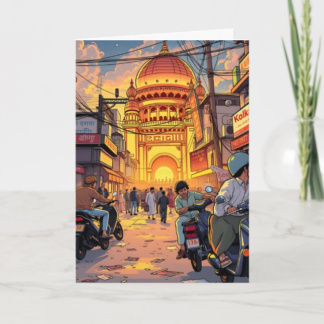 Saying Hello from India | Kolkata Card (Front)