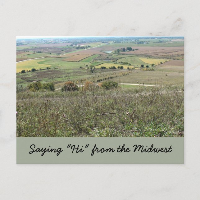 Saying "Hi" from the Midwest Postcard (Front)