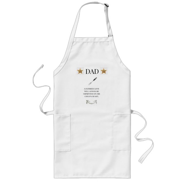 Saying of an Angel Long Dad Apron (Front)