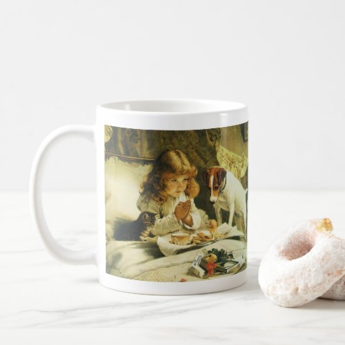 Saying Our Prayers Suspense Charles Burton Barber Coffee Mug