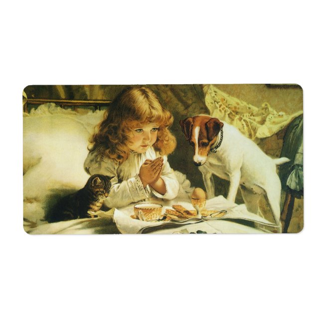 Saying Our Prayers, Suspense Charles Burton Barber Label (Front)