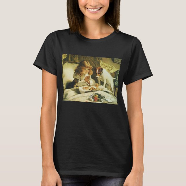 Saying Our Prayers, Suspense Charles Burton Barber T-Shirt (Front)