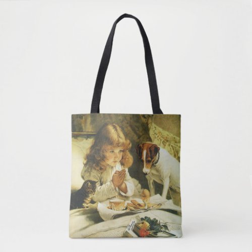 Saying Our Prayers Suspense Charles Burton Barber Tote Bag