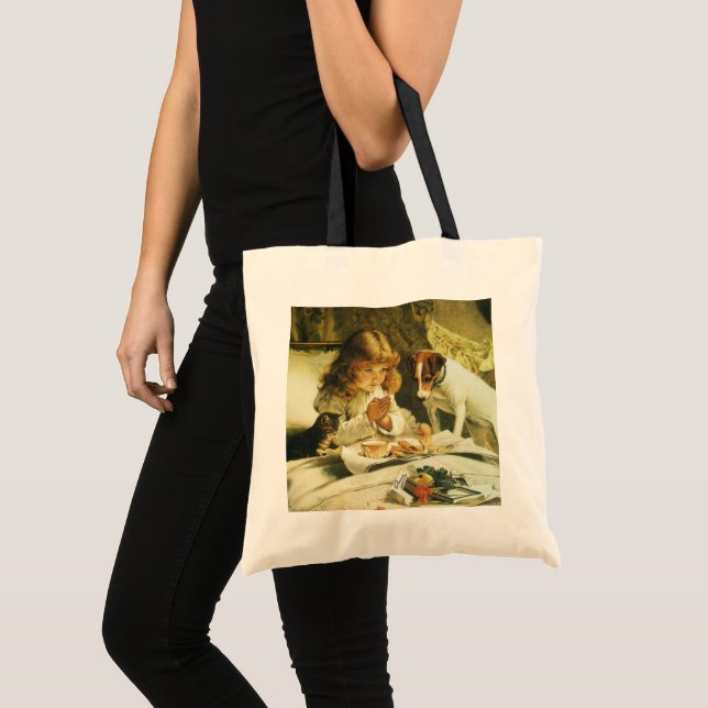 Saying Our Prayers, Suspense Charles Burton Barber Tote Bag (Front (Product))