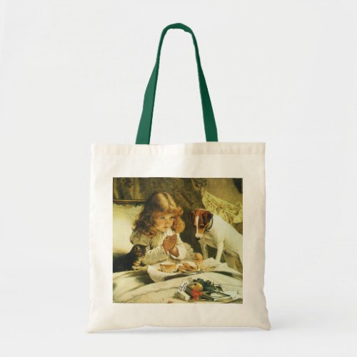 Saying Our Prayers Suspense Charles Burton Barber Tote Bag