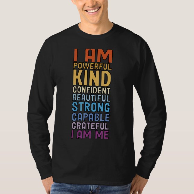 Saying Positive Quotes Women Inspirational T-Shirt (Front)