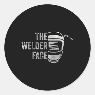Saying Welding Strong Welder Face Classic Round Sticker
