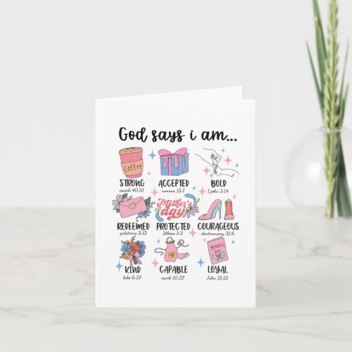 Says I Am Mothers Day Christian Motivation Mom Jes Card