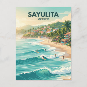 Sayulita Beach Surf Break Mexico Postcard