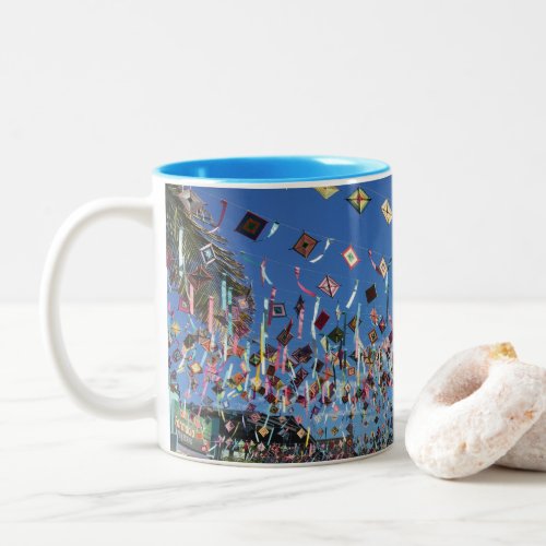 Sayulita _ busy festive town in Mexico  Two_Tone C Two_Tone Coffee Mug