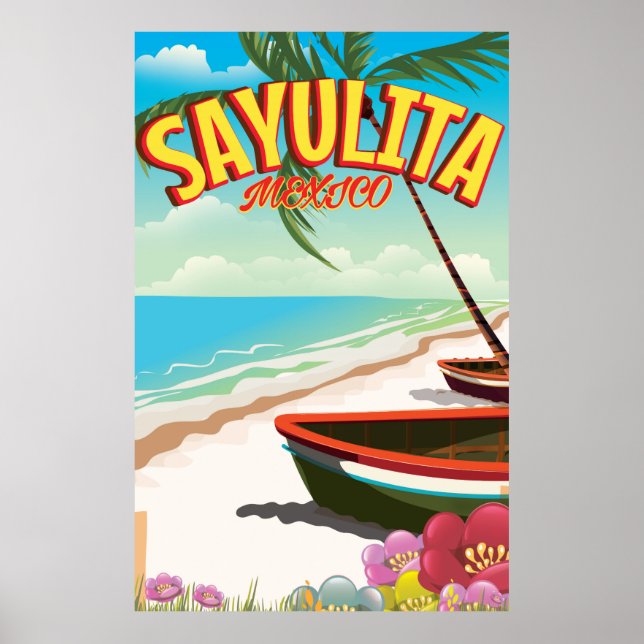 Sayulita Mexican travel poster (Front)