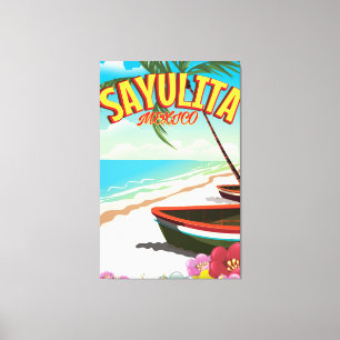 Sayulita Mexican travel poster Canvas Print