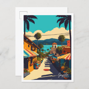 Sayulita Mexico Art Travel Vintage illustration Postcard