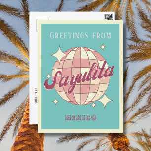 Sayulita Mexico Retro Vintage Party Postcard
