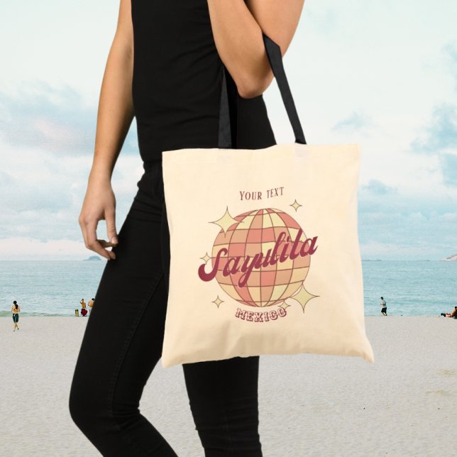 Sayulita Mexico Retro Vintage Party souvenir  Tote Bag (Creator Uploaded)