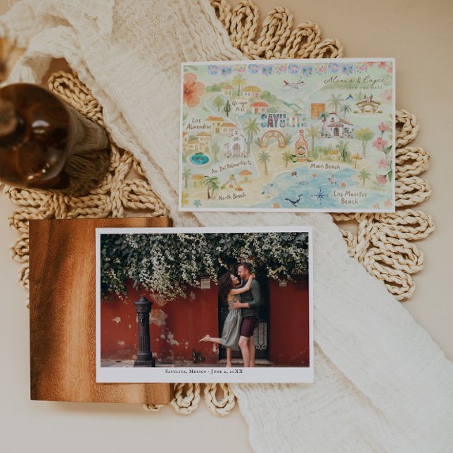 Sayulita, Mexico | Wedding Itinerary Map Invitation (Creator Uploaded)