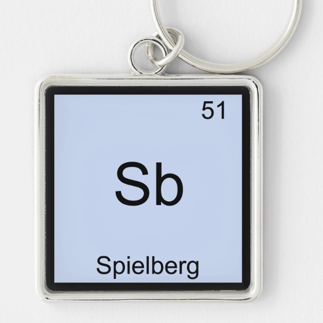 Sb - Spielberg Funny Chemistry Element Symbol Tee Keychain (Front)