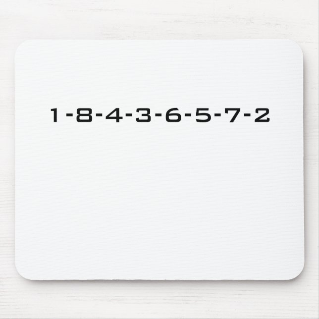 SBC Firing Order Mouse Pad (Front)