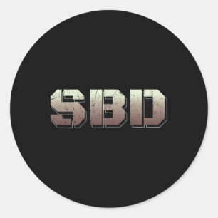 Sbd Squat Bench Deadlift Powerlifting Classic Round Sticker