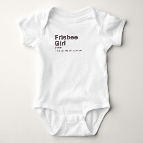 sbee Girl _ Frisbee Baby Bodysuit