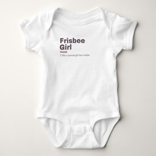 sbee Girl - Frisbee Baby Bodysuit (Front)