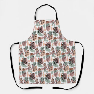 Sbstract leaves and organic shapes apron