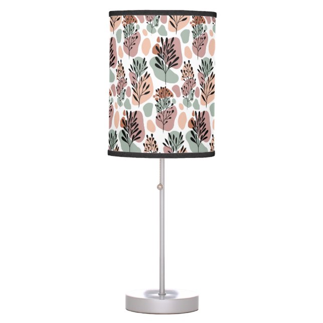 Sbstract leaves and organic shapes table lamp (Front)