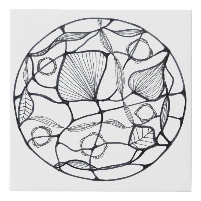 Sbtract Draw Sheets Faux Canvas Print (Front)