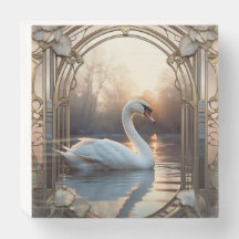 *~* SC1 Art Nouveau Beautiful White Swan