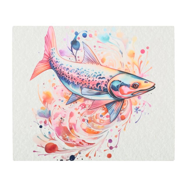 *~* SC5 Fantasy SHARK Rainbow Power Animal  Metal Print (Front)