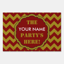SC Chevron Party Sign, Maroon and Gold