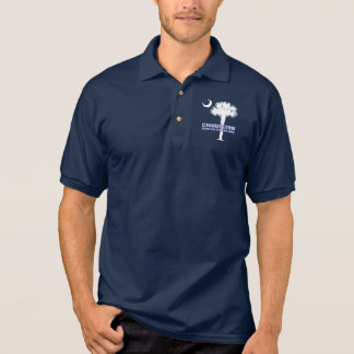 Men S Charleston Polo Shirts Zazzle Sc Palmetto Crescent Charleston Polo Shirt