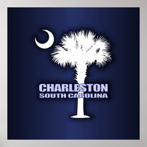 SC Palmetto  Crescent Charleston Poster