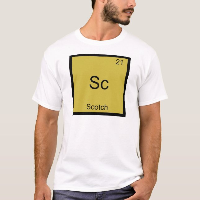 Sc - Scotch Funny Chemistry Element Symbol T-Shirt (Front)
