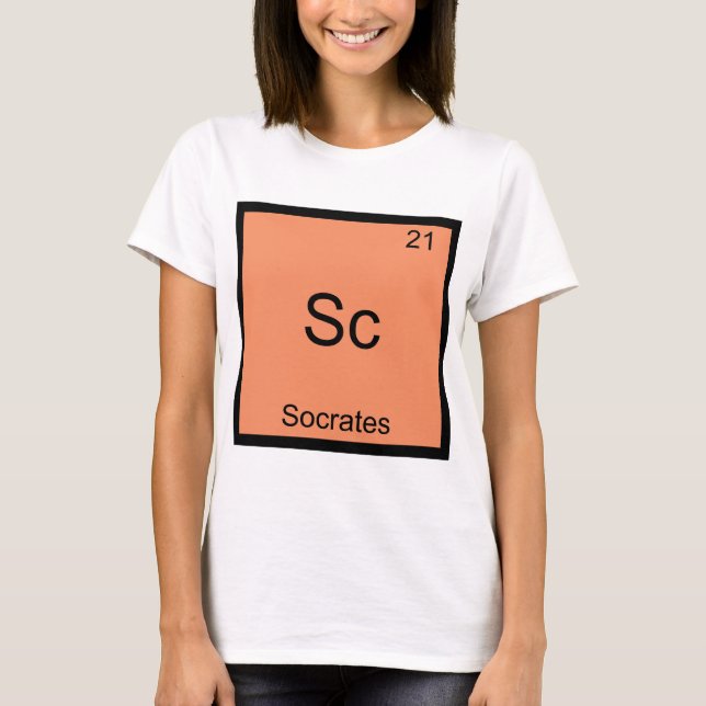 Sc - Socrates Funny Element Chemistry Symbol Tee (Front)